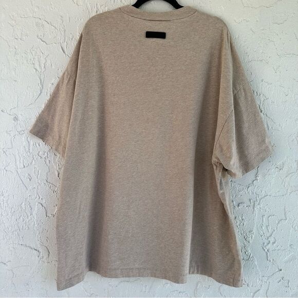 FEAR OF GOD Essentials Tee Shirt Men Large Oversized Beige - Picture 7 of 10